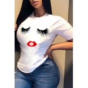 Lovely Leisure Print White T-shirt