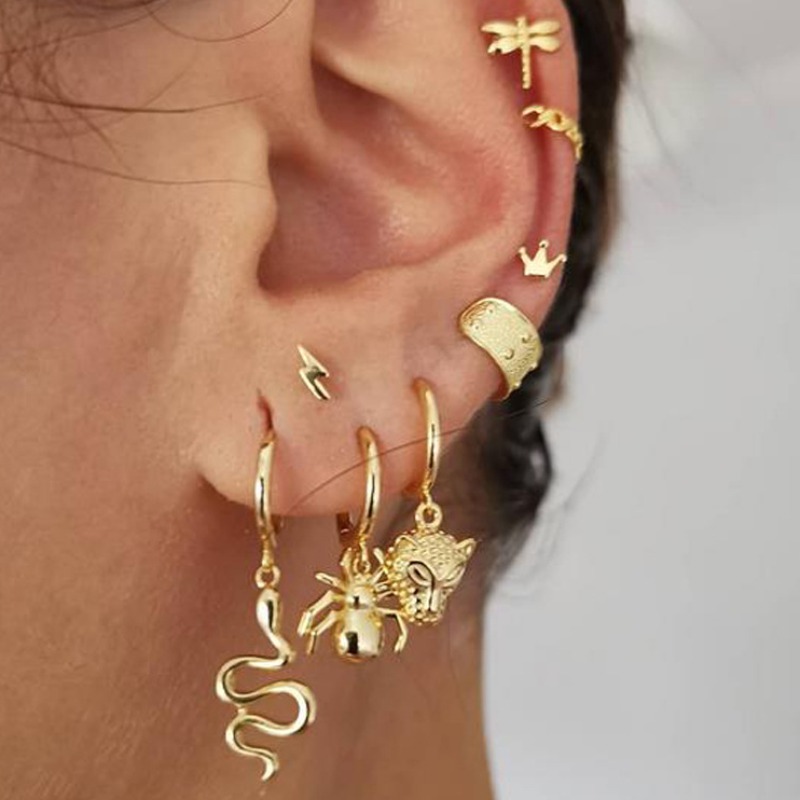 

lovely Casual 8-piece Gold Earring