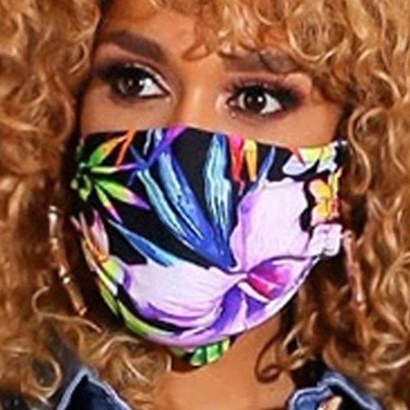 

lovely Plants Print Multicolor Face Mask, Multi