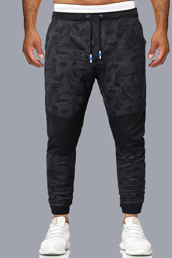 

lovely Casual Lace-up Black Pants
