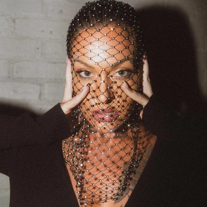 

lovely Hollow-out Black Face Mask