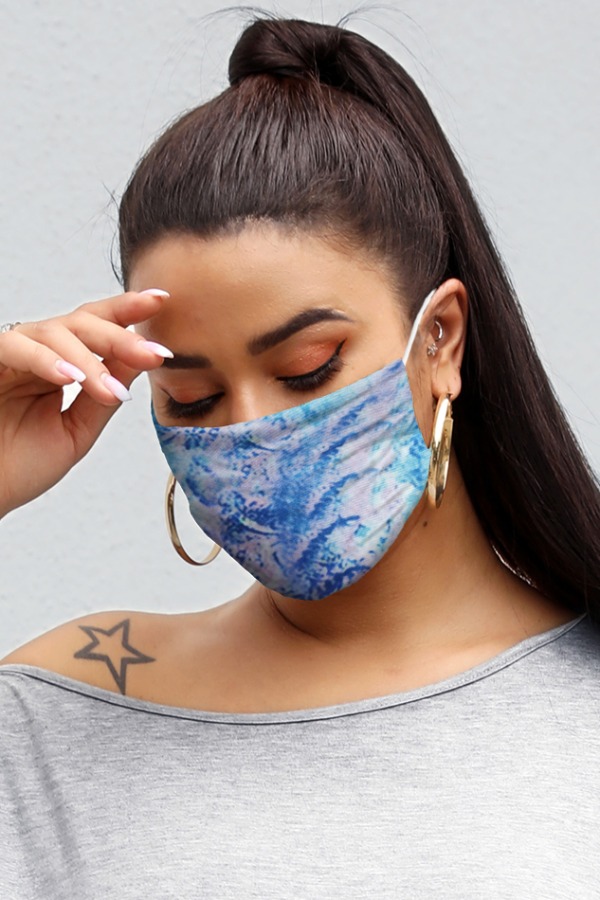 

lovely Print Blue Face Mask