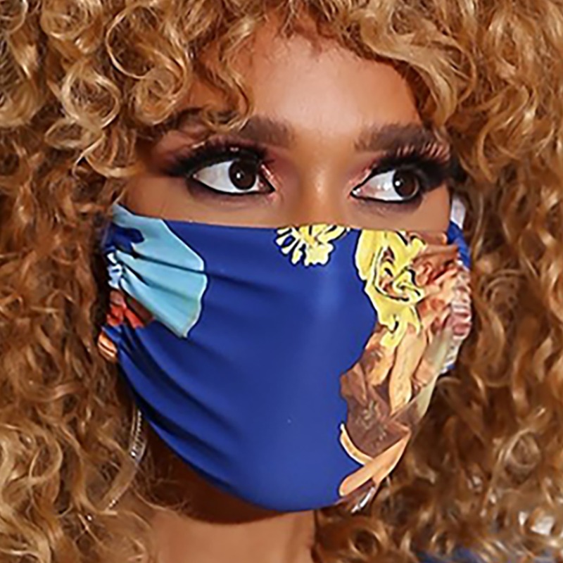 

lovely Print Blue Face Mask