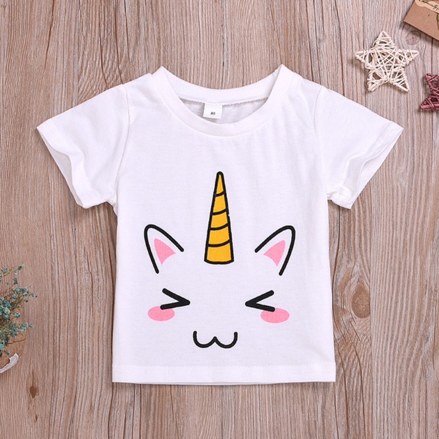 

lovely Casual O Neck Print White Girl T-shirt