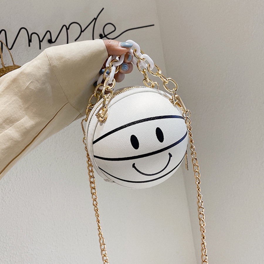 

Lovely Chic Basketball White Crossbody Bag