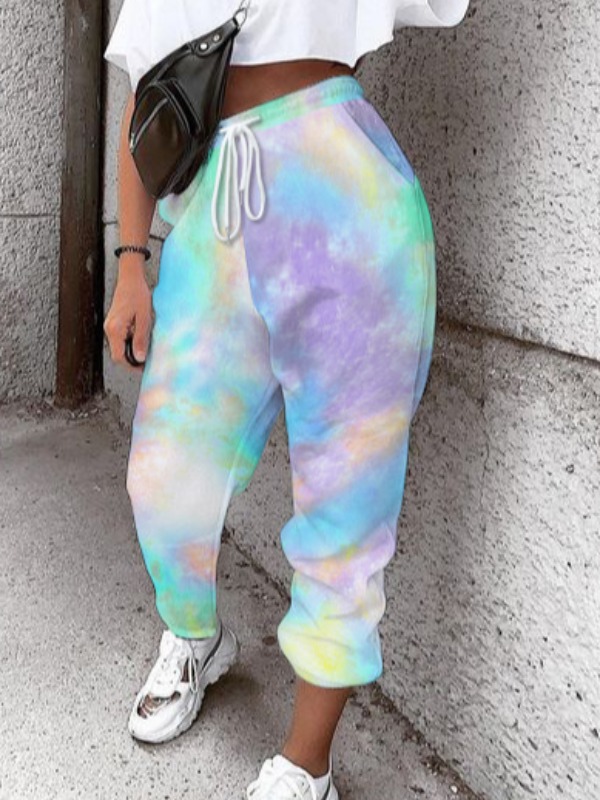 

lovely Sportswear Tie-dye Multicolor Pants, Multi