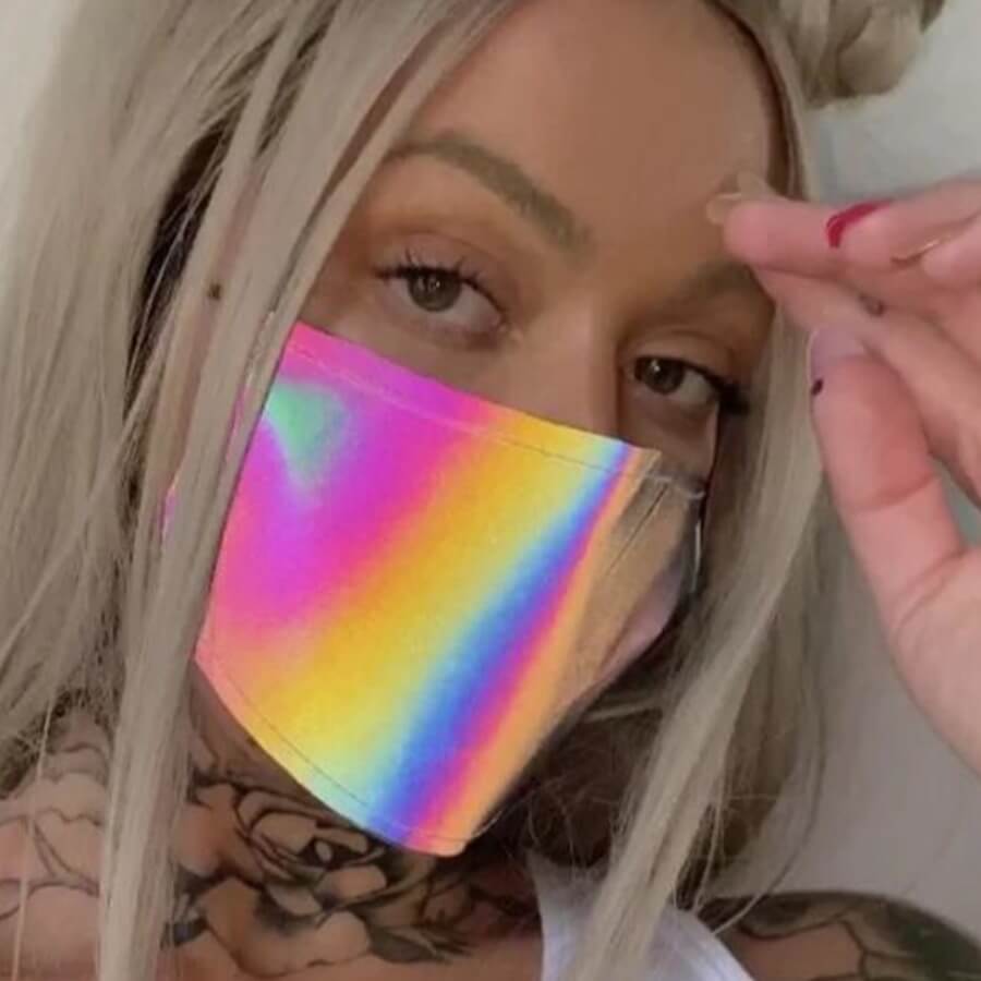 

lovely Tie-dye Multicolor Face Mask, Multi