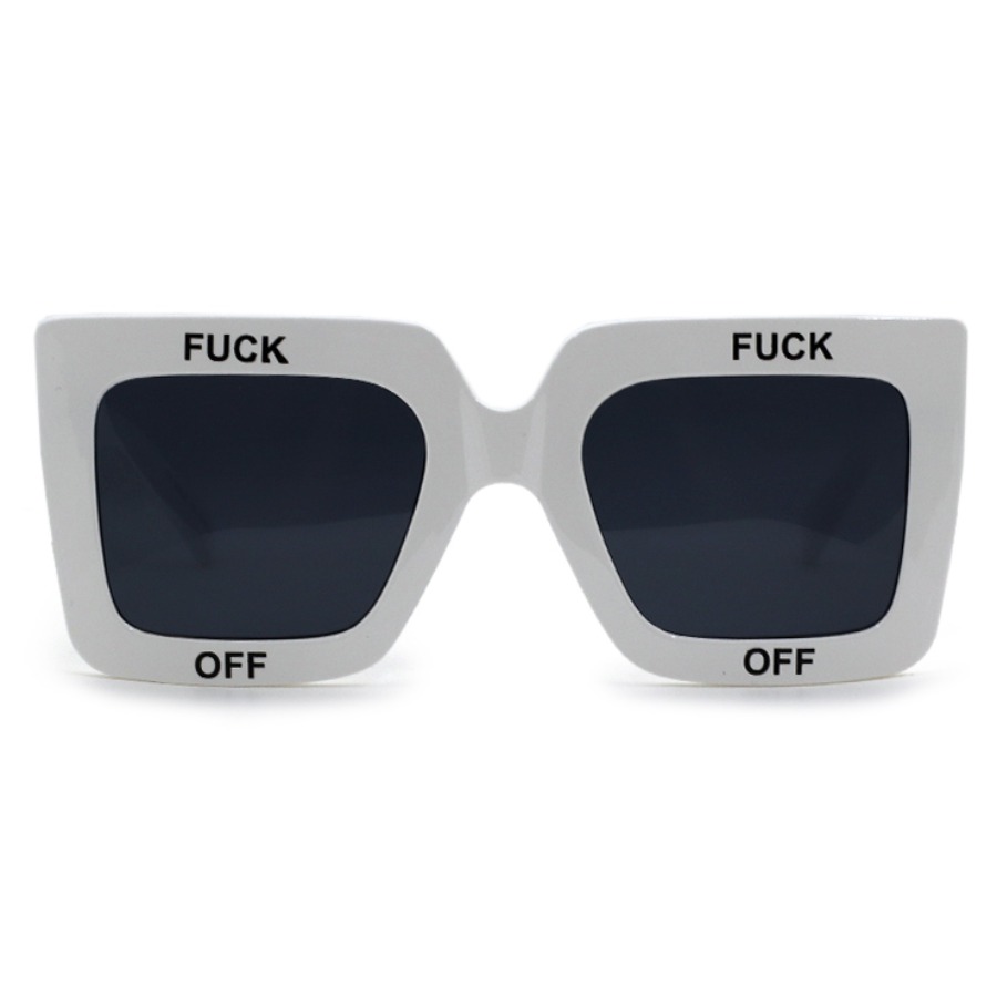 

lovely Trendy Letter Patchwork White Sunglasses