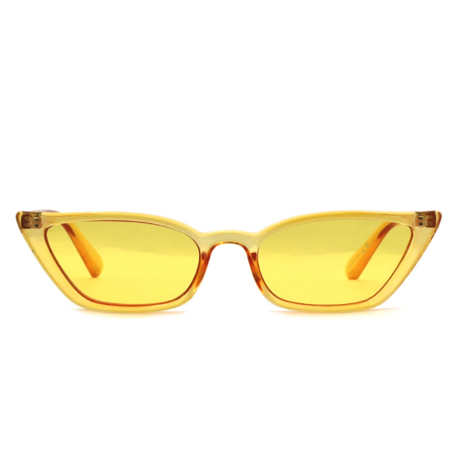 

lovely Trendy Cat s Eye Frame Design Yellow Sunglasses