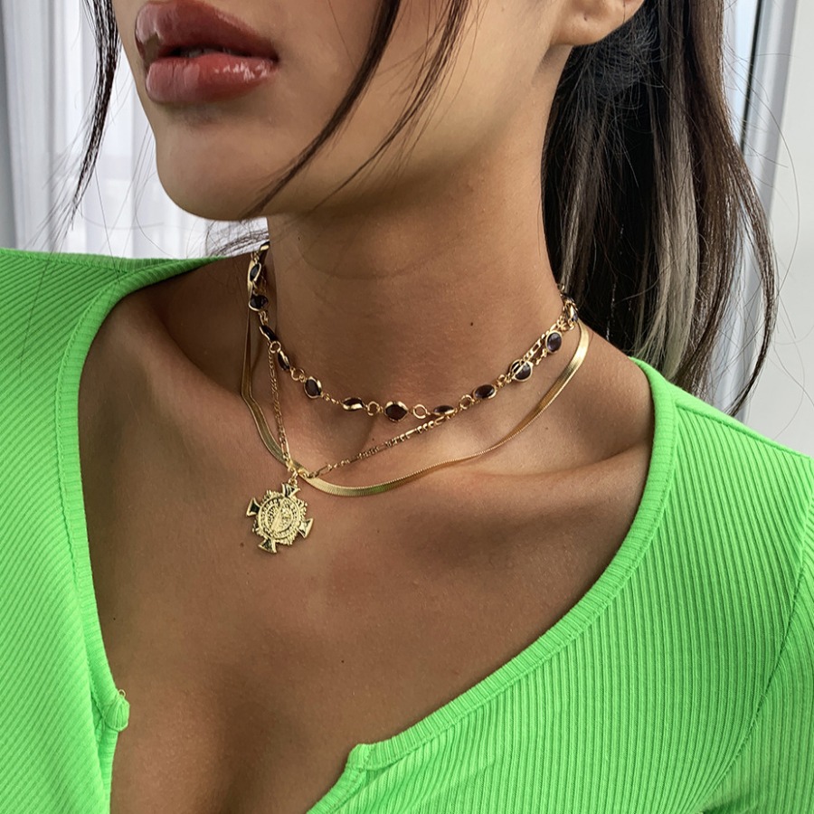 

lovely Vintage Multilayer Gold Necklace