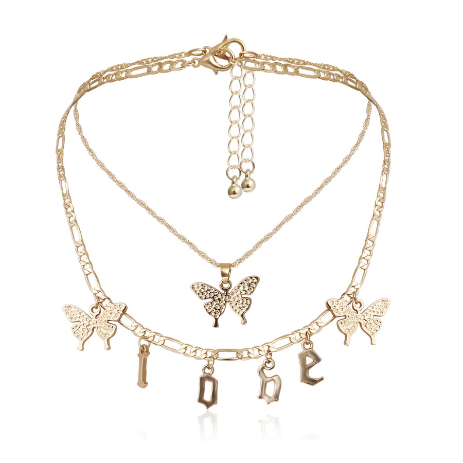 

lovely Trendy Butterfly Gold Necklace