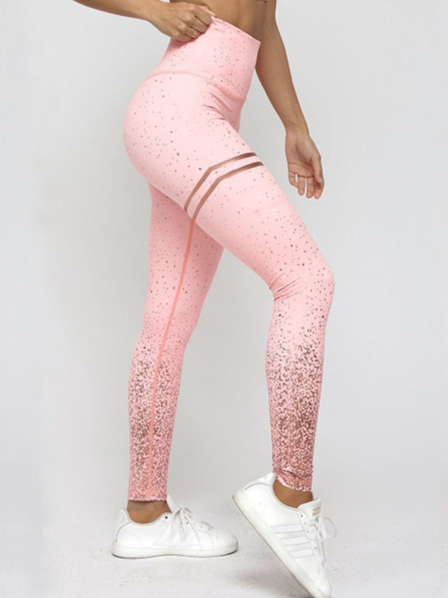 

lovely Sportswear Print Skinny Pink Pants