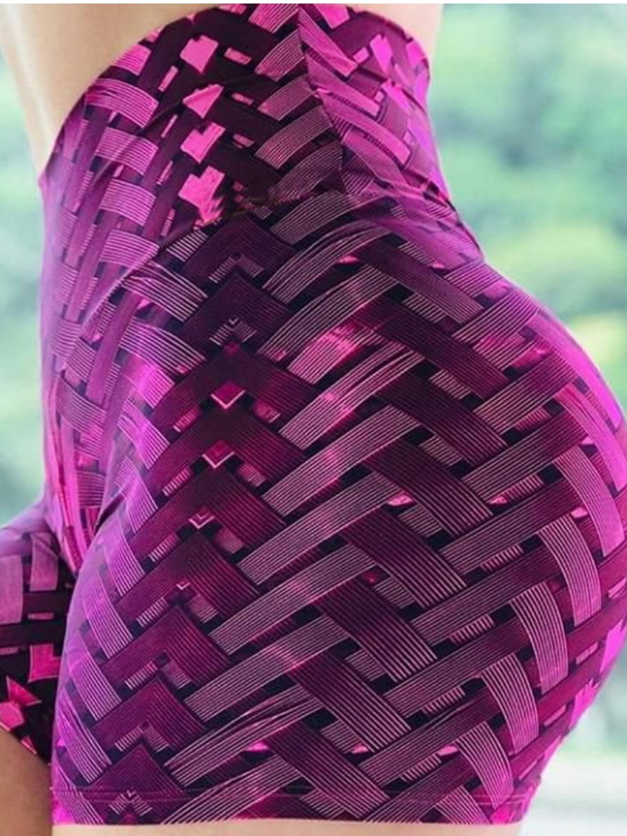 

lovely Sportswear Skinny High-waisted Skinny Purple Shorts