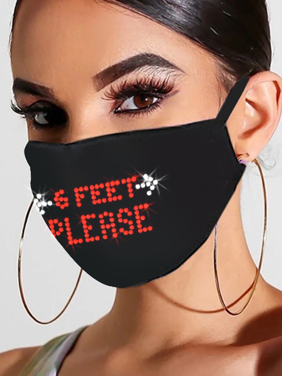 

Lovely Letter Red Face Mask