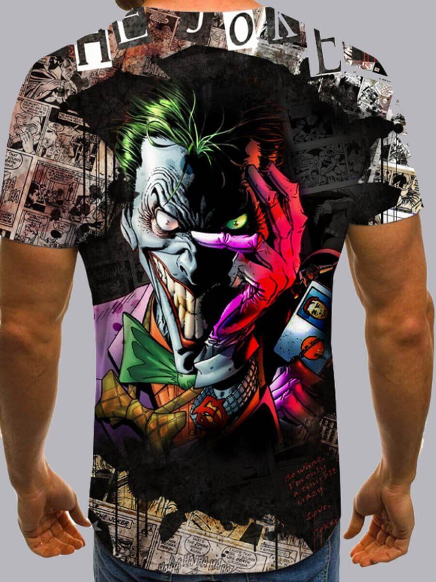 Lovely Men Street O Neck Clown Print Multicolor T-shirt