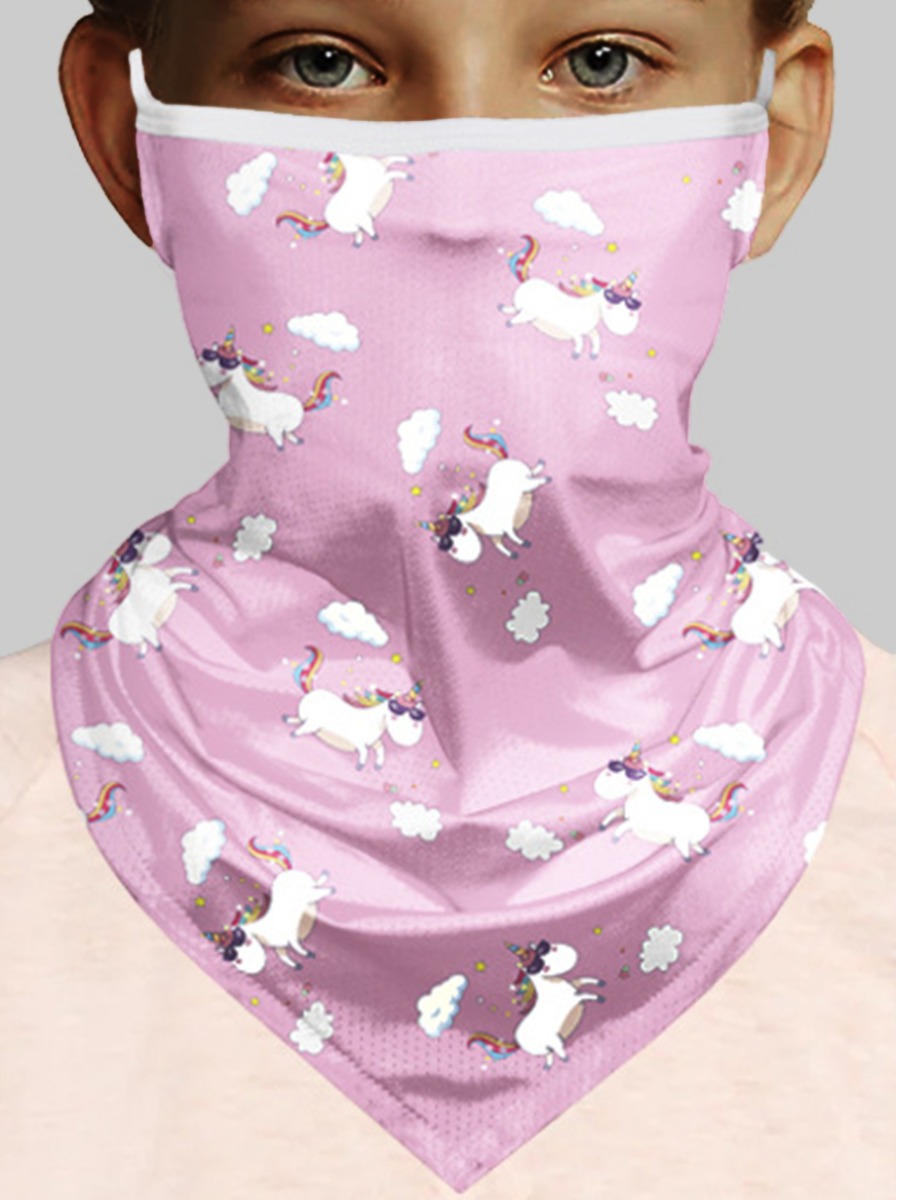 

lovely Cartoon Print Pink Girl Face Mask