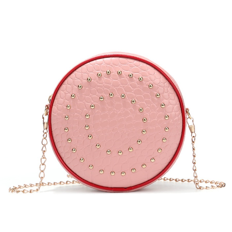 

lovely Trendy Chain Strap Pink Crossbody Bag