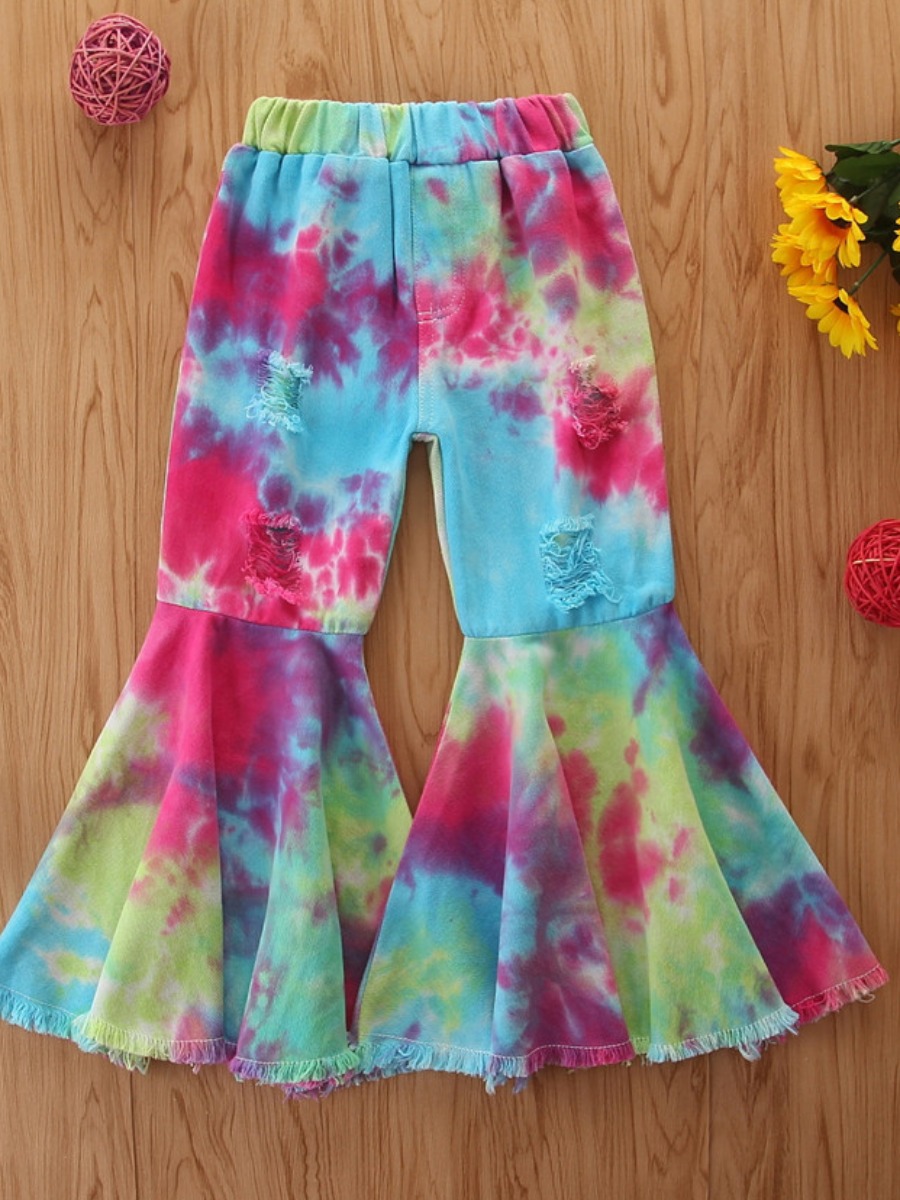 

lovely Trendy Tie-dye Multicolor Girl Pants, Multi