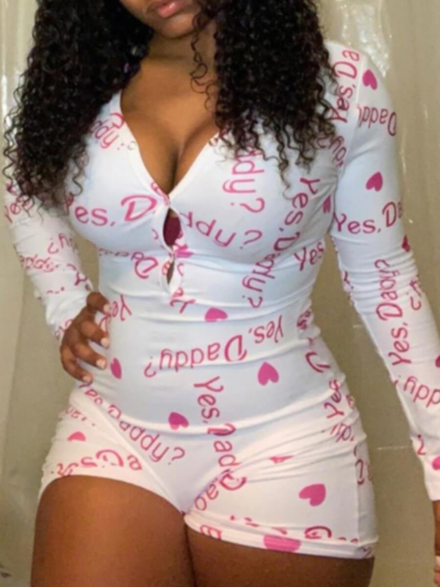 

Lovely Casual Letter Print White Sportswear