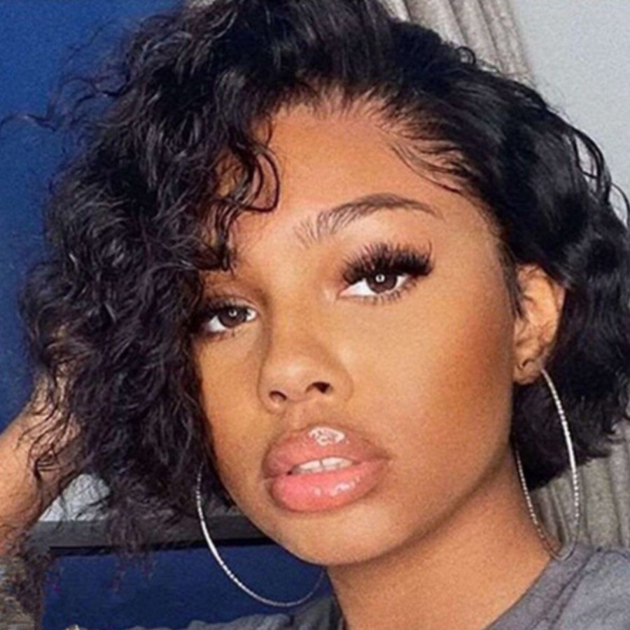

lovely Stylish Short Curly Black Wigs