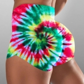 lovely Sportswear Tie-dye Green Shorts