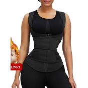 LW Sportswear Zipper Design Black Waist Trainer