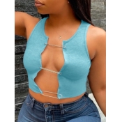 Lovely Sexy Skinny Baby Blue Camisole