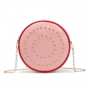 lovely Trendy Chain Strap Pink Crossbody Bag