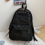 lovely Trendy Bandage Design Black Backpack