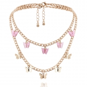 lovely Bohemian Multilayer Butterfly Gold Necklace