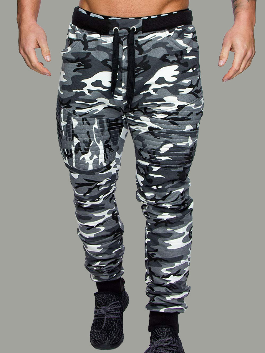 

lovely Casual Camo Print Blue Men Pants, Blue camouflage