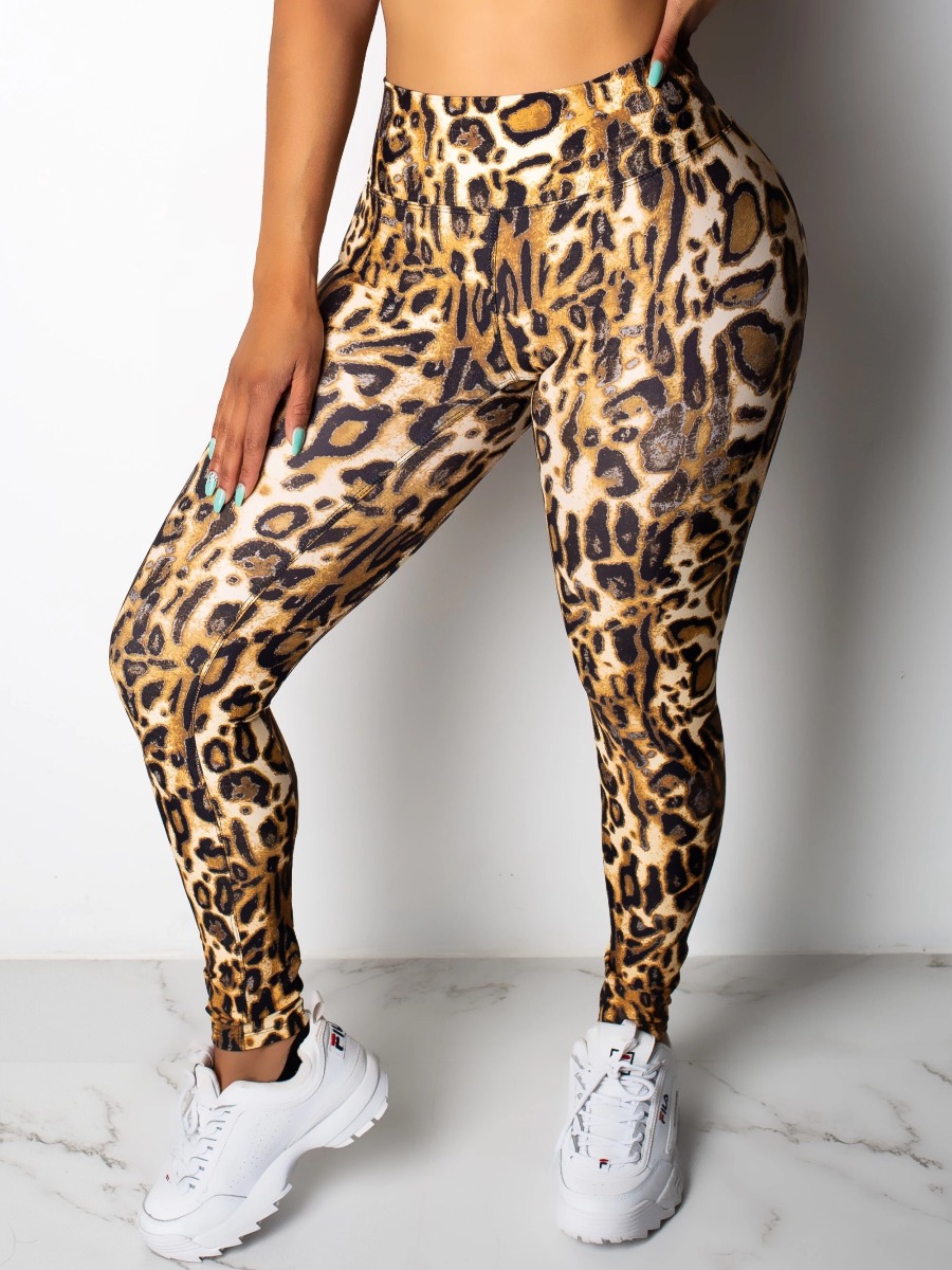 

lovely Stylish Leopard Print Skinny Pants