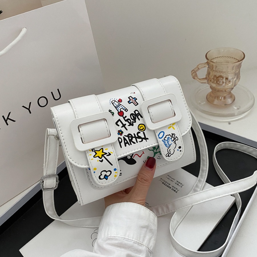 

lovely Trendy Print White Crossbody Bag