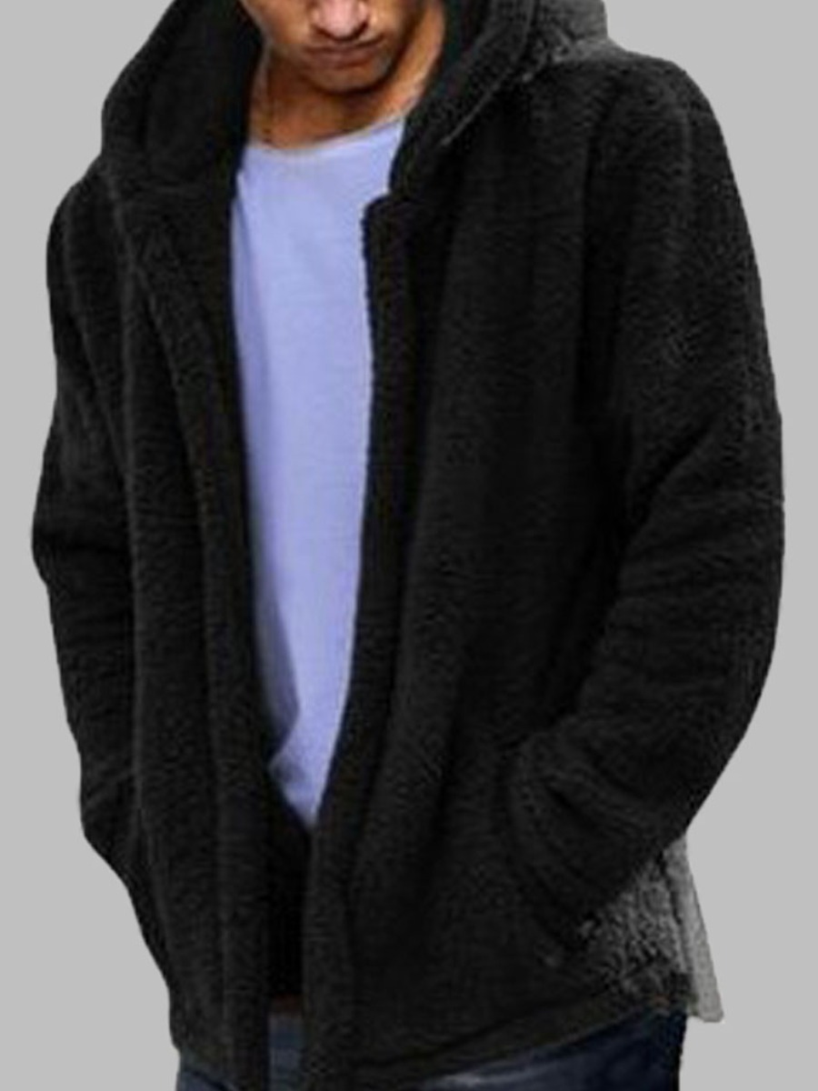 

lovely Casual Hooded Collar Black Men Jacket