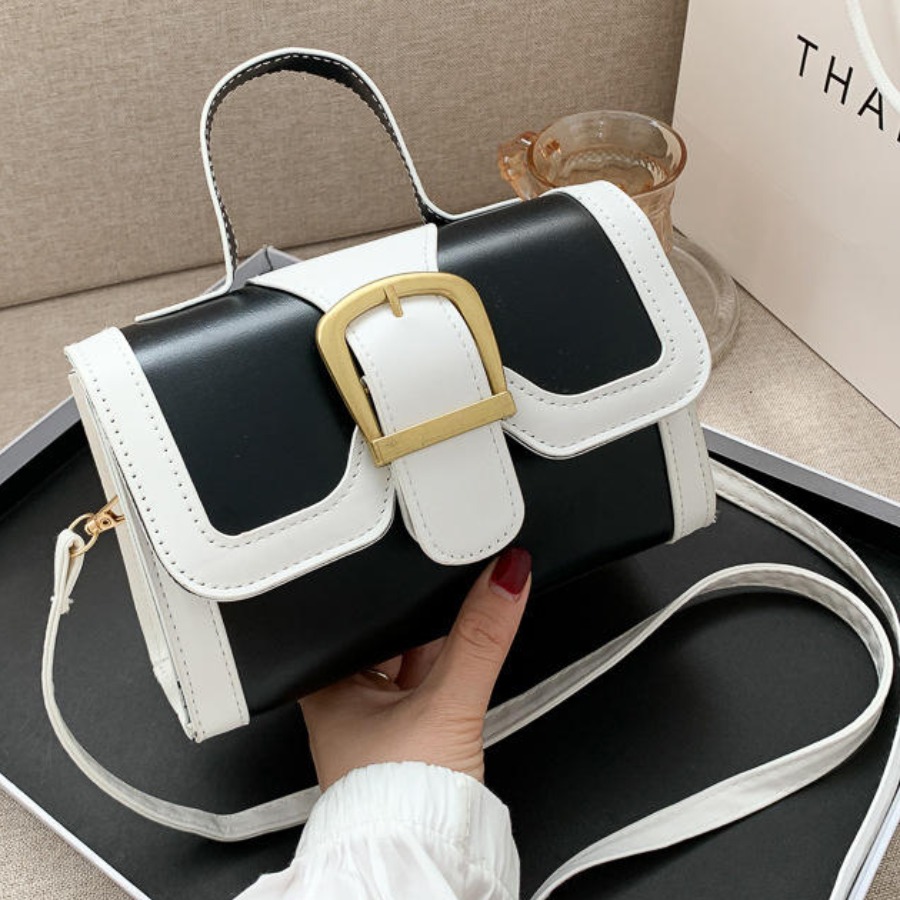 

lovely Chic Patchwork Black Crossbody Bag