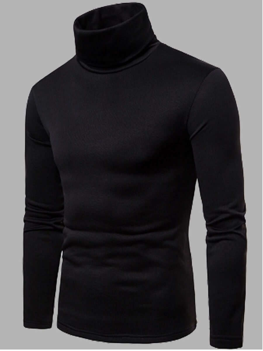 LovelyWholesale Men Turtleneck Basic Skinny Sweater Fall|Winter Long Sleeve Casual Letter Spring Summer 2024