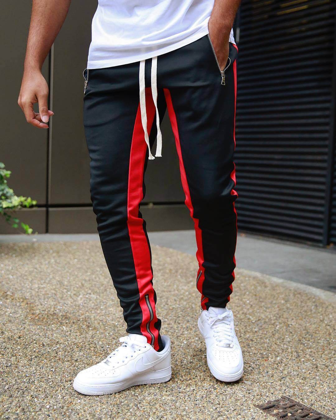 

Lovely Men Street Patchwork Black Men Pants