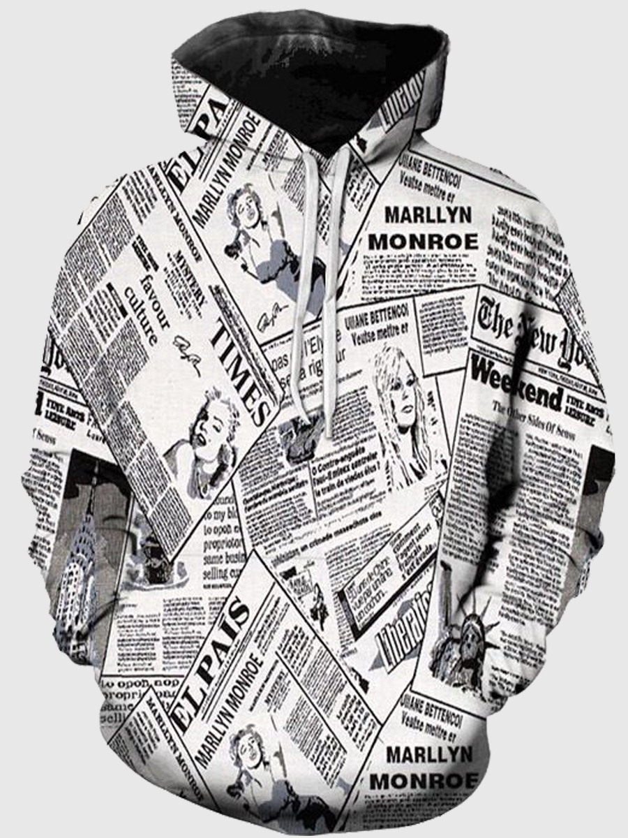 

lovely Trendy Hooded Collar Print Multicolor Men Hoodie, Multi