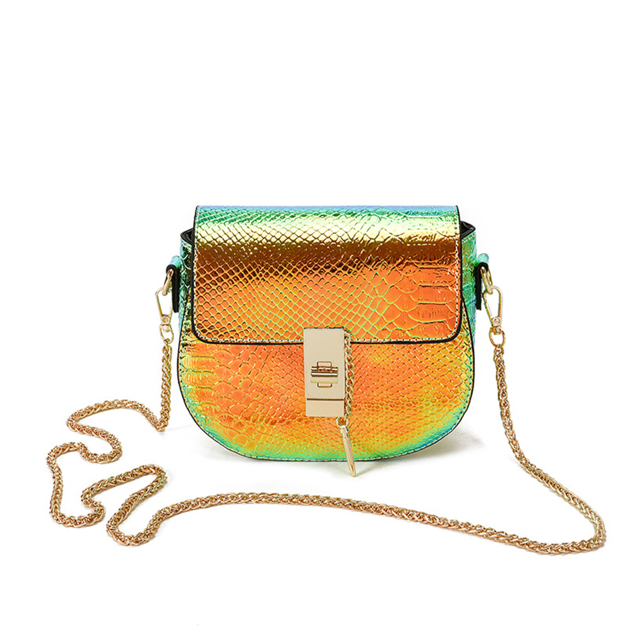 

lovely Trendy Chain Strap Gold Crossbody Bag