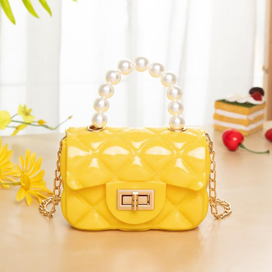 LovelyWholesale Trendy Chain Strap Yellow Crossbody Bags All Seasons Casual Basic Spring Summer 2024