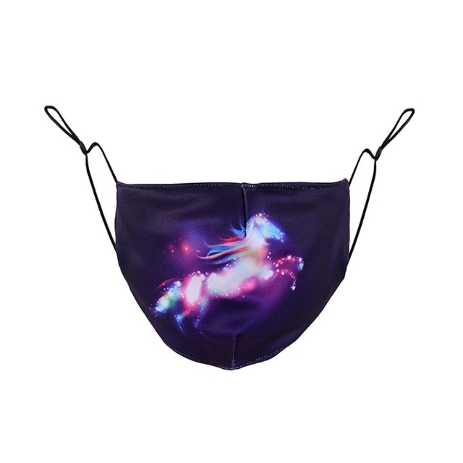 

Lovely Cartoon Print Black Face Mask