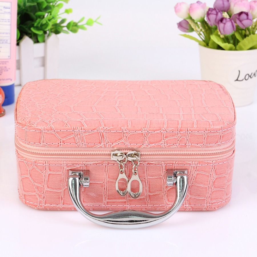 

lovely Chic Zipper Design Pink Makeup Bags