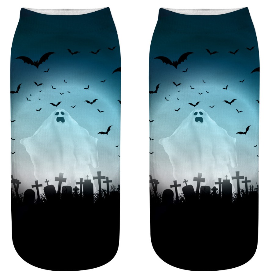 

lovely Chic Print Deep Blue Socks(One Side Print