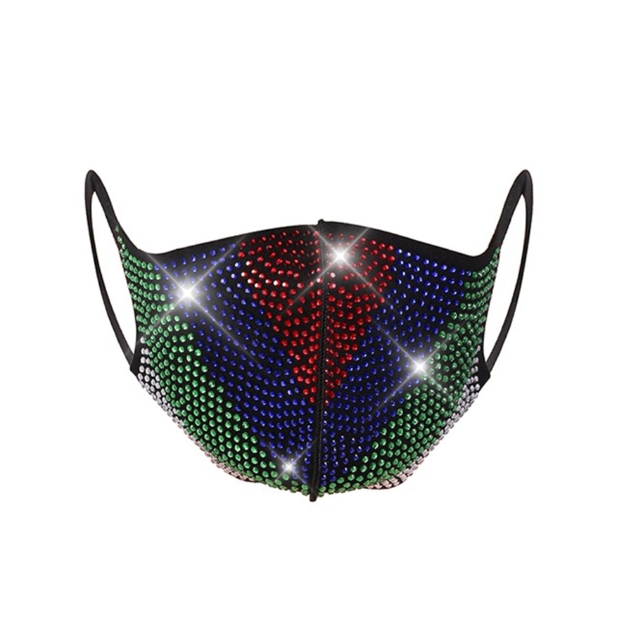 

Lovely Hot Drilling Decorative Black Face Mask