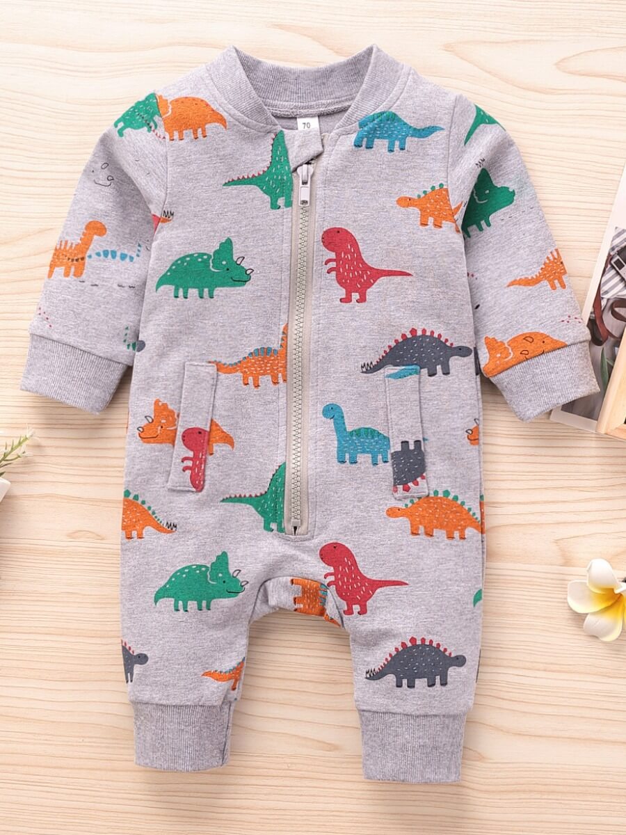 

Lovely Casual Cartoon Print Grey Boy Two-piece Pants Set