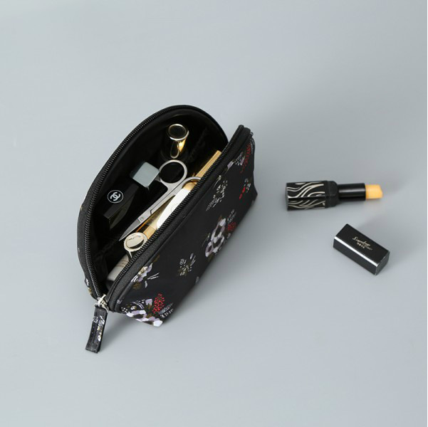 

lovely Trendy Print Black Makeup Bag