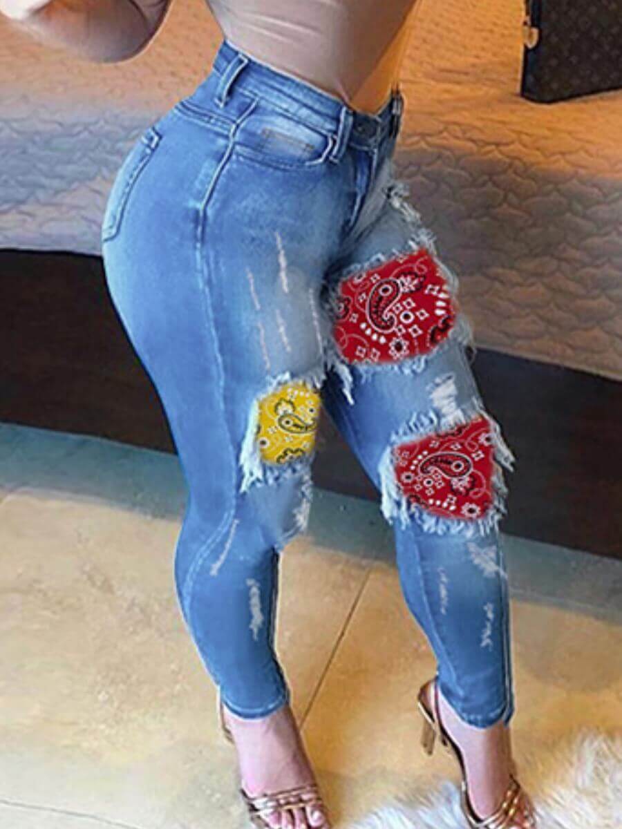 

LW Street Patchwork Blue Jeans