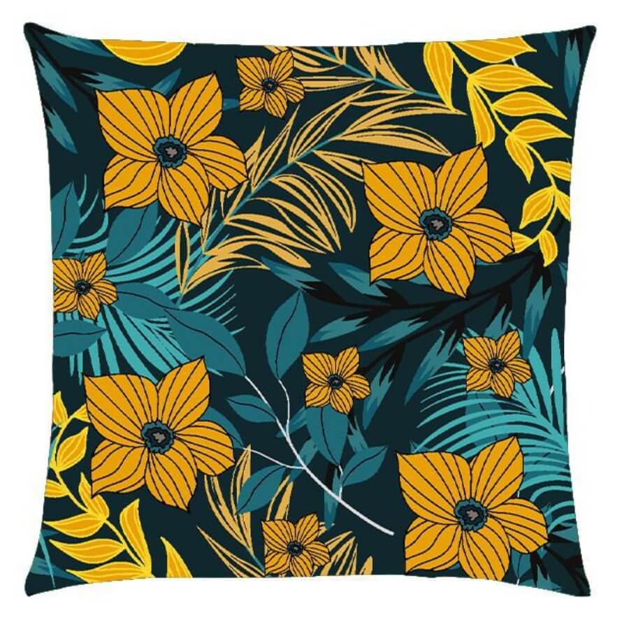 

Lovely Trendy Plants Print Yellow Decorative Pillow Case