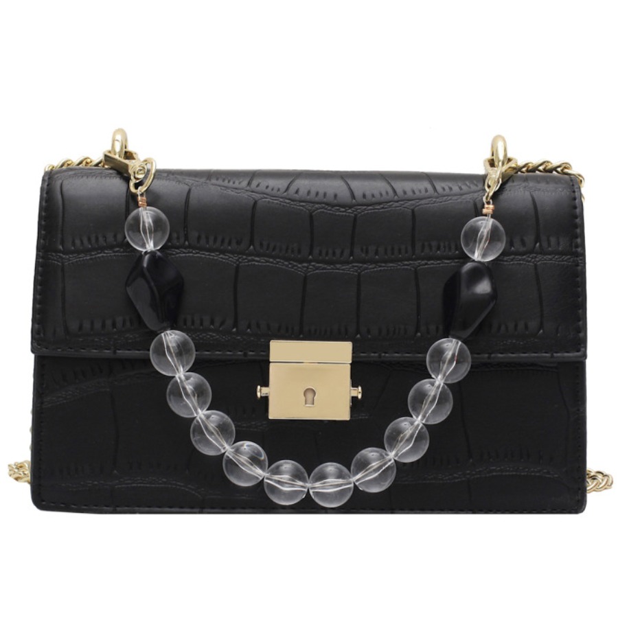 

lovely Chic Chain Strap Black Crossbody Bag