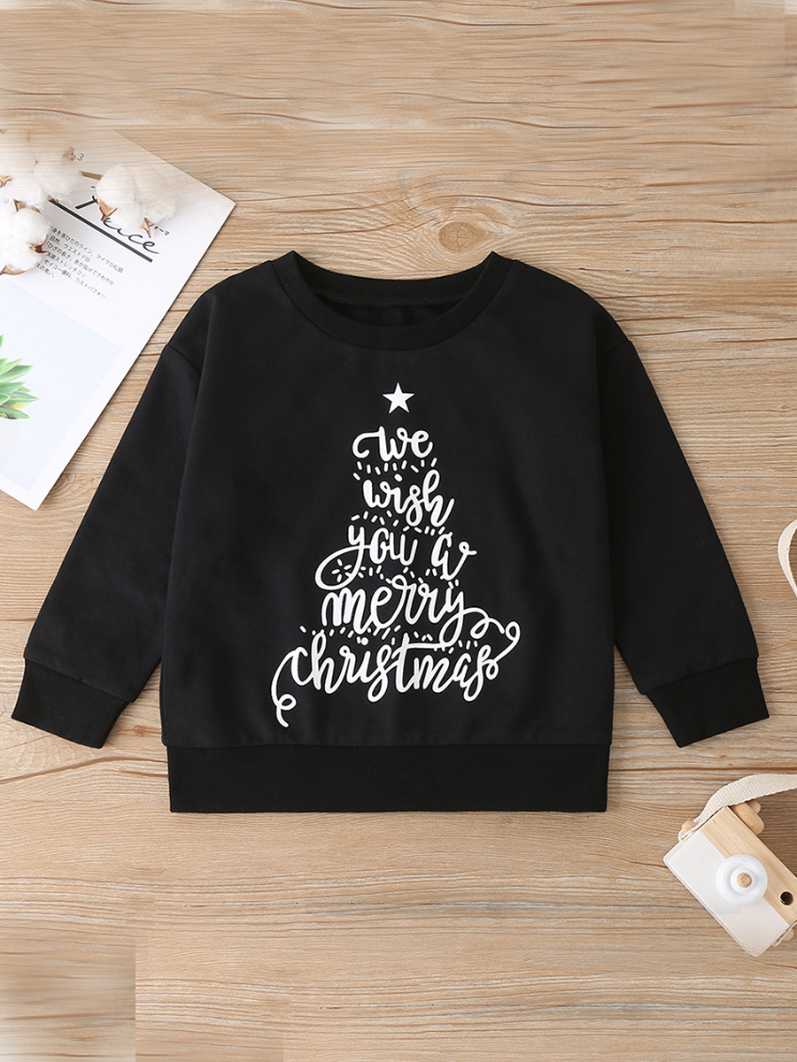 

lovely Casual O Neck Letter Print Black Boy Hoodie